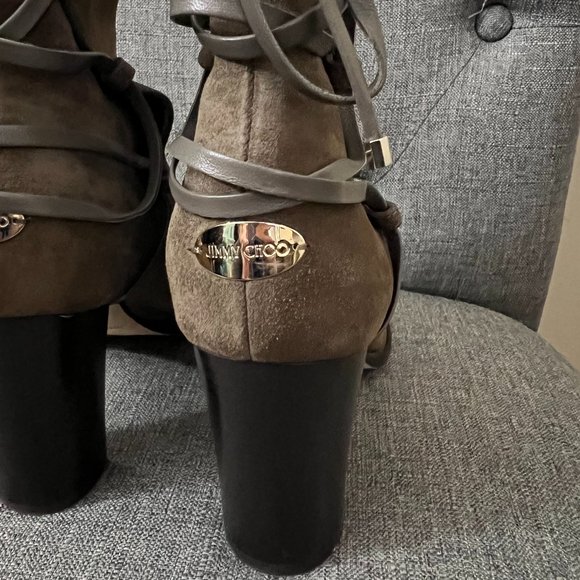 Jimmy Choo "Hampton" olive suede boots - Picture 6 of 12